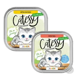 Catessy Junior Bocaditos en salsa / Paté mix en oferta: 2 + 1 ¡gratis! - Bocaditos en salsa Mix (96 x 100 g - Pack ahorro)