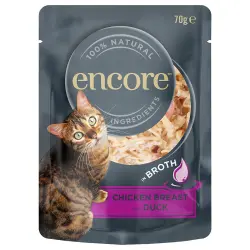 Encore en bolsitas 16 x 70 g comida húmeda para gatos - Pechuga de pollo con pato