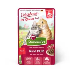 GranataPet Delicatessen en salsa 12 x 100 g - Vacuno puro