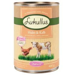 Lukullus Junior con pollo y ternera - 6 x 400 g