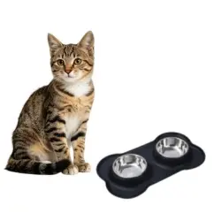 MCBOSON Juego 2 alfombrillas antideslizantes silicona acero inoxidable - 1 artículo