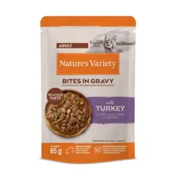 Nature's Variety sobres para gatos en oferta: hasta 14 sobres ¡gratis! - Bites en salsa con pavo - 22 x 85 g (16 + 6 ¡gratis!)