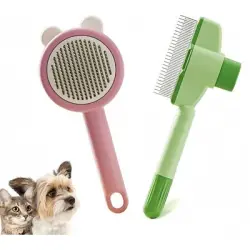 Pawffee Cepillo 3 en 1: Control pulgas, desenredado eliminación pelo suelto - 1 pieza