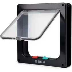 Pawffee Gatera con túnel, ventana y puerta, blanca M - 1 pieza
