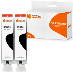 Pccom Essential Canon Pgi550xl/pgi555xxl Cartucho Tinta Compatible Negro Pack 2