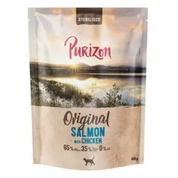 Purizon pienso para gatos - Formato de prueba - Sterilised Adult salmón con pollo - 400 g