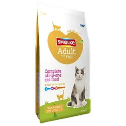 Smølke Comida para Gatos Adultos Pescado y Arroz - 10 kg