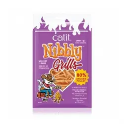Snack Nibbly Grills para gatos sabor Pollo & Vieira