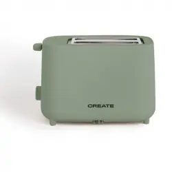 Create Toast Studio Tostadora de 2 Ranuras 750W Verde Sage