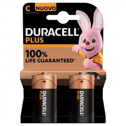 Duracell Plus Pack de Pilas Alcalinas C LR14 2 Unidades