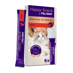 Feliway Happy Snack Ternera snack líquido relajante para gatos 6 sobres x 10 g