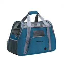 Freedog Bolso Transportín para Perros y Gatos Color Azul, 51 x 23 x 35 cm