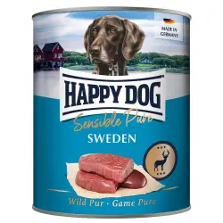 Happy Dog Sensible Pure Suecia comida húmeda para perros - 6 x 800 g - Suecia (caza)