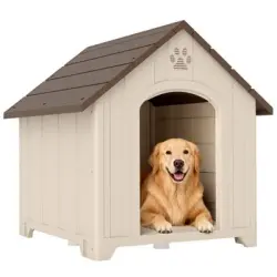 PawHut Caseta para Perro Beige - 88x79x89 cm