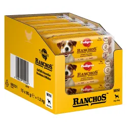 Pedigree Ranchos rollos rellenos Mini 10 x 80 g para perros - Pollo