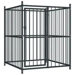 Perrera De Exterior | Jaula Para Perro | Parque Para Mascotas 120x120x150 Cm Cfw783700
