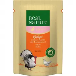 Real Nature Classic Para Gatitos Bolsitas Aves Salsa, Unidades 1 x 12 sobres 85 gr