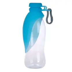 Smartpet Botella con bebedero integrado - 500 ml , azul