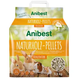 Anibest Pellets de Madera Natural - 10 l (5,5 kg)