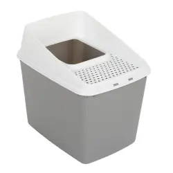 Arenero cubierto Big Box para gatos - Gris