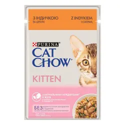 Cat Chow 26 x 85 g comida húmeda para gatos - Kitten con pavo