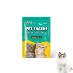 FurryFusion Paquete de 5 raciones de comida húmeda para gatos de 60 g cada - Salmón