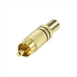 Goobay Conector RCA Macho Metal Dorado/Negro