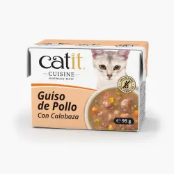 Guiso para gatos Catit Cuisine, Pollo con calabaza-95g