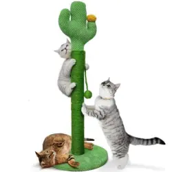 IntiMeg Rascador para gatos con forma de cactus - 65 x 35 cm (alto x diámetro)