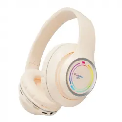 Kinsi V3 Auriculares Inalámbricos Bluettoth HiFi RGB Crema