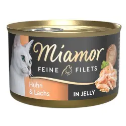Miamor Filetes Finos 24 x 100 g - Pack Ahorro - Pollo y salmón