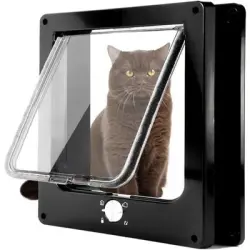 Pawffee Gatera magnética negra grande para gatos y perros pequeños - 1 pieza