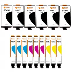 Pccom Essential HP 934XL/935XL Cartucho Tinta Compatible Negro/Cian/Magenta/Amarillo Pack 15