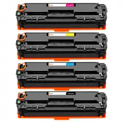 Pccom Essential Tóner Compatible HP 125A/128A/131X/131A Negro/Cian/Magenta/Amarillo Pack 4