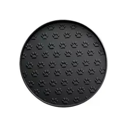UAMLY Alfombrilla de silicona para comida de mascotas - Negro