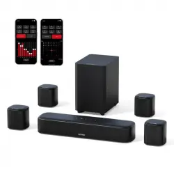 Ultimea Aura A40 Barra de Sonido 7.1 Virtual Surround con Subwoofer y 4 Altavoces Surround 330W