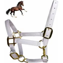 ZooVenture Cabezada de cuerda para caballo con hebilla de aleación al frío - L