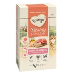 Feringa Vitality Creamy Snacks para gatos - Salmón con pollo (12 x 10 g)