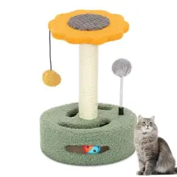 FurryFusion Árbol para gatos con bola colgante - AMARILLO