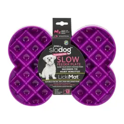 LickiMat Comedero Small Slodog Morado para perros - 250 ml