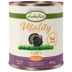 Lukullus Vitality Light pavo (sin cereales) - 6 x 800 g
