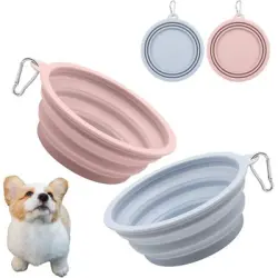 MCBOSON Comedero plegable de silicona de 2 piezas para perros - 1 pieza