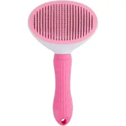Pawffee Cepillo alisador mascotas - Ideal pelo suelto aseo suave - Rosa - 1 pieza