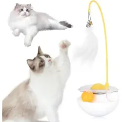 Pawffee Varita gatos, desmontable, plumas, cascabel, pelota, hierba gatera - 1 pieza