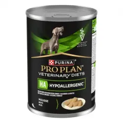 Pro Plan Veterinary Diets HA Hypoallergenic Comida Húmeda Hipoalergénica para Perros en Mousse, 12 x 400 gr