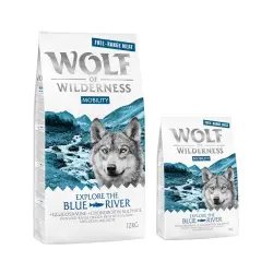 Wolf of Wilderness Explore The Blue River Mobility pollo de corral y salmón - 12 kg