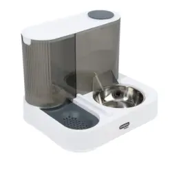 Basics dispensador de comida y agua - 1,8 l pienso, 850 ml agua