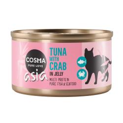 Cosma Asia atún con cangrejo en gelatina para gatos - 6 x 85g
