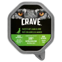 Crave Adult comida húmeda para perros: ¡15 % de descuento! - Paté cordero y vacuno (150 g)