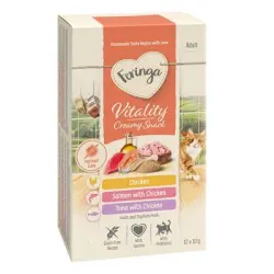 Feringa Vitality Creamy Snacks para gatos - Pack mixto: 3 sabores (12 x 10 g)